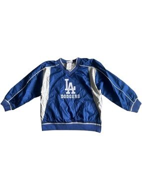 Los Angeles Dodgers Kids Blue Pullover Windbreaker Sweater Youth Size 6/7